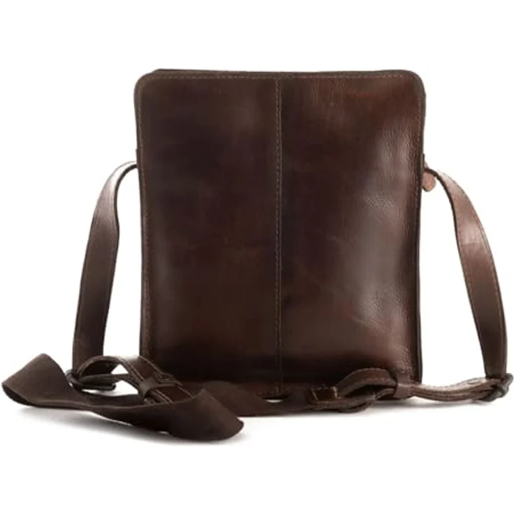Harolds Aberdeen Crossbag M, Umhängetasche aus braunem Leder mit lässigem Design – Bild 3