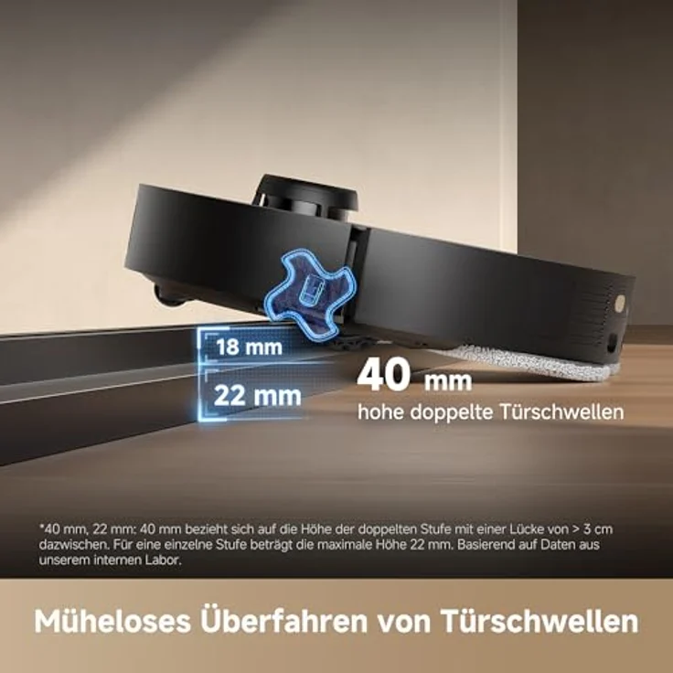 Dreame L40s Pro Ultra, Saugroboter mit Wischfunktion, 600 W, 19.000 Pa Saugkraft, Hindernisüberwindung bis 4 cm, KI-gesteuerte Kamera – Bild 7