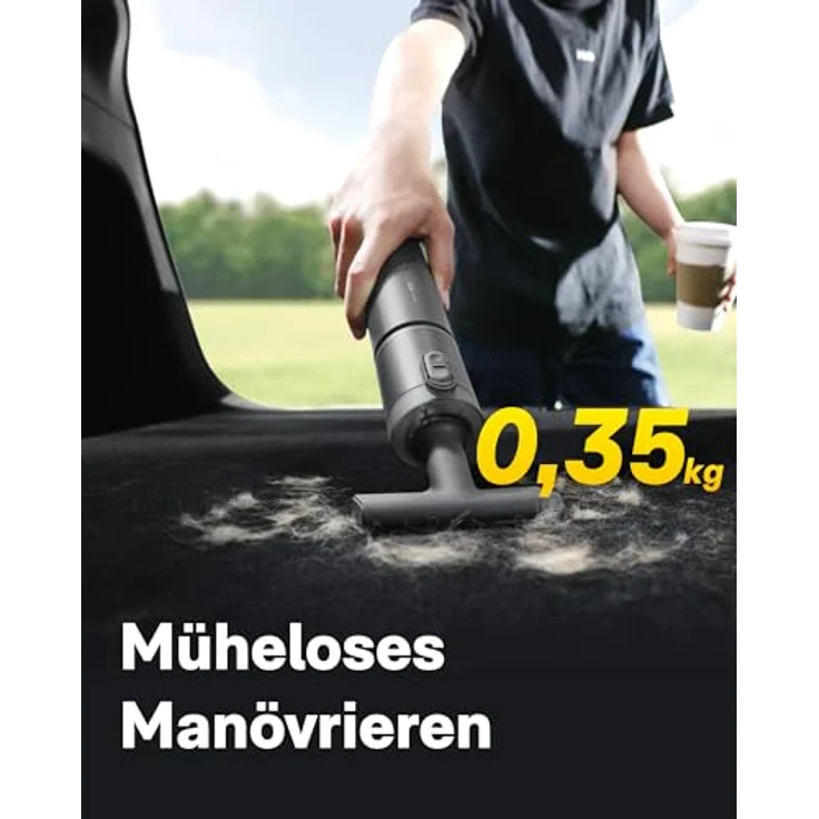 HOTO Handstaubsauger Akku 20000Pa, 4-in-1 Kabelloser Autostaubsauger mit Gebläse & Luftgebläsepumpe, kompakt und leistungsstark für Auto, Tierhaare, Teppich, Tastaturen & Schreibtisch – Bild 5