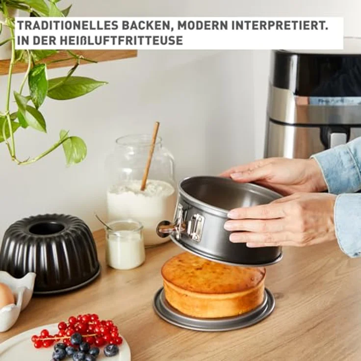 Kaiser Inspiration Bund-- Gugelhupfform Mini, Ø 16 cm, antihaftbeschichtet, Backform für 1-2 Rezeptportion, gleichmäßige Bräunung, schwarz – Bild 8