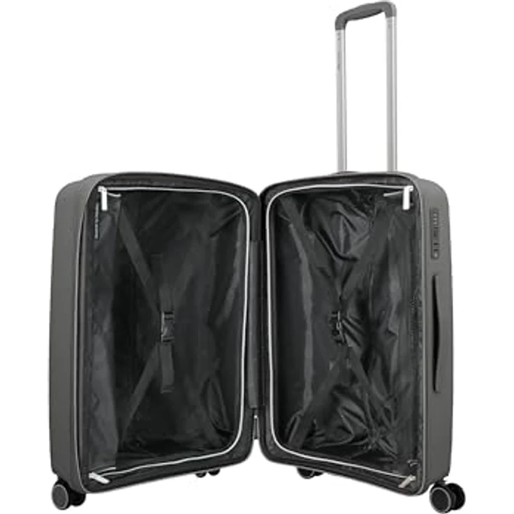 Travelite Tamaris VOYAAGE 3-TLG. Hartschalenkoffer Set S/M/L, Polypropylen, TSA-Schloss, 4 Doppelrollen, Silber Akzent – Bild 3