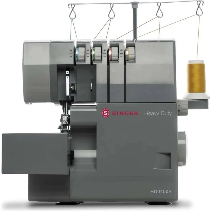 Singer HD0405 Nähmaschine, elektrisch, silber - Robuster Metallrahmen und großes Schneidmesser