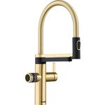 BLANCO drink,hot EVOL-S Pro satin gold, Multifunktionales Heißwassersystem, Veredeltes kochend heißes Wasser, Click und Touch Mengeneinstellung, Separater isolierter Auslauf, BWT Filter