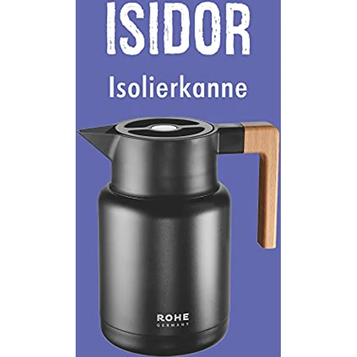 Rohe Germany 221061-sc Isidor Thermosflasche, Rostfreier Stahl, 1.4 liters – Bild 4