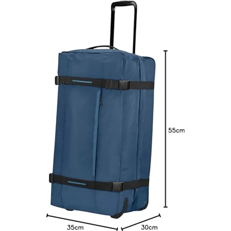 American Tourister Koffer Urban Track, Blau, 84 l, M - Entwickelt für Abenteurer, mit integrierten Rädern, elastischen Kreuzbändern und TSA-Kombination – Bild 12