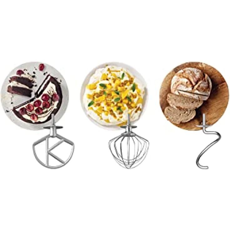 Kenwood kMix KMX750CR Küchenmaschine, 5 l Edelstahl Schüssel, Safe-Use-Sicherheitssystem, Metallgehäuse, 1000 Watt, inkl. 3-Teiligem Patisserie-Set und Spritzschutz, creme, Serie: kMix – Bild 5
