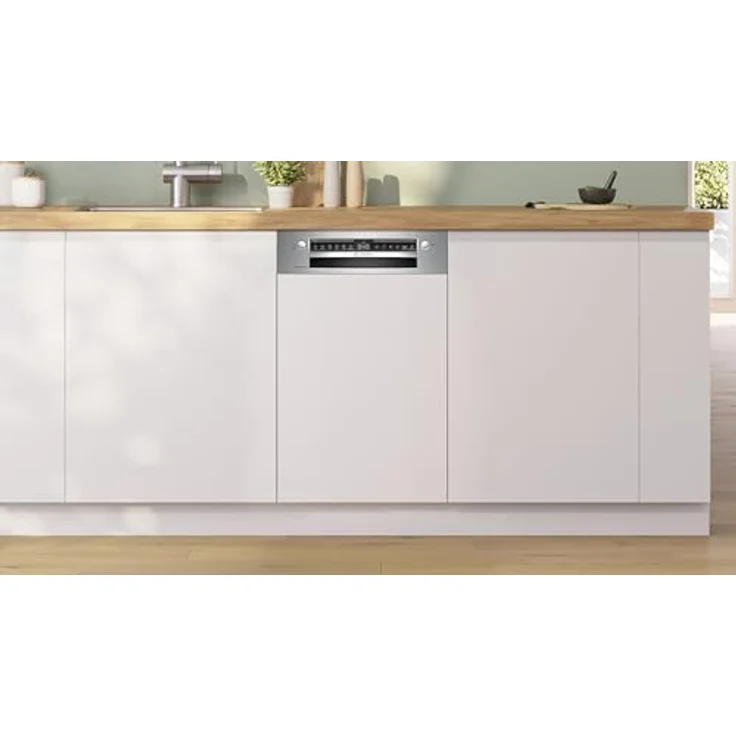 Bosch Serie 4 SPI4HMS13E, Halb integrierter Geschirrspüler, 10 Maßgedecke, 45 cm breit, Weiß, Edelstahl, EcoSilence Drive, Home Connect, AquaStop – Bild 8