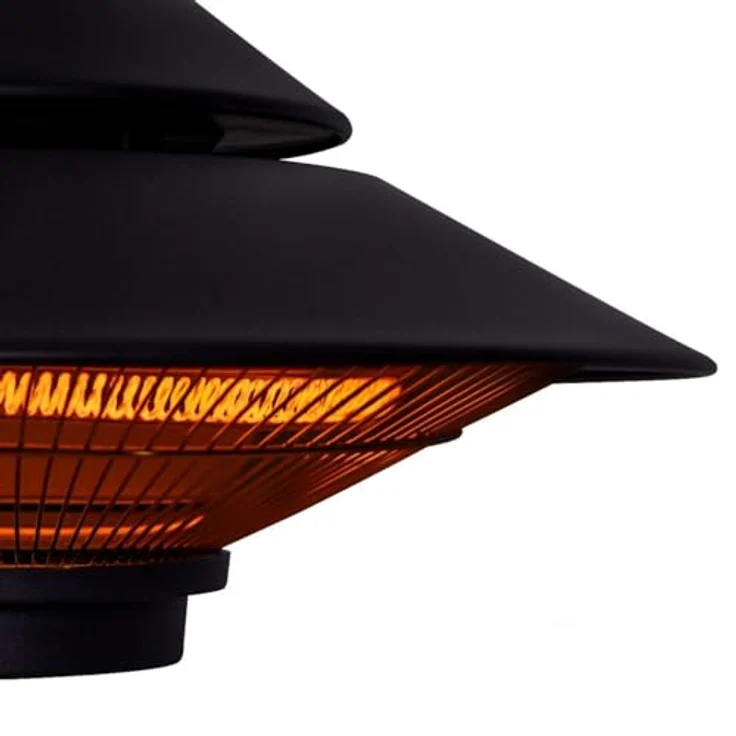 VONROC Infrarot Heizstrahler hängend Terrasse - 1500W Deckenheizstrahler in Silber, mit 360°-Verteilung und Fernbedienung – Bild 3