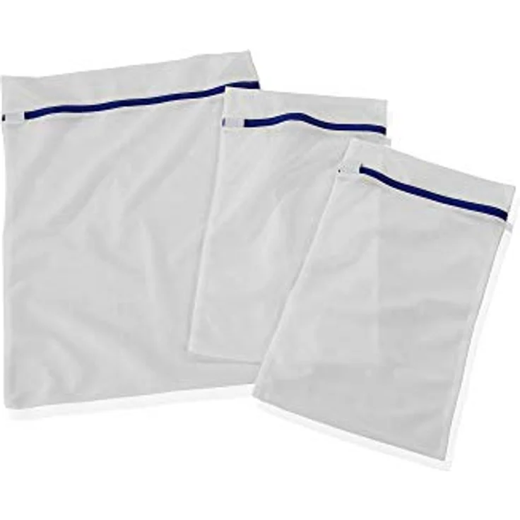 Leifheit Wäschenetz 3er Set, Wäschebeutel in drei Größen für bis zu 2kg Wäsche, Waschbeutel für schonende Reinigung, Waschsackl mit Reißverschluss, strapazierfähiges Material geeignet bis 90° – Bild 2