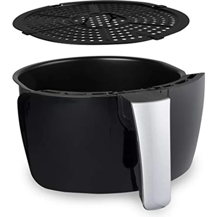 alpina Heißluftfritteuse Airfryer, ohne Öl, XL 3,2 Liter Fassungsvermögen, 80-200 Grad, 1500 Watt, Schwarz, Kunststoff – Bild 5