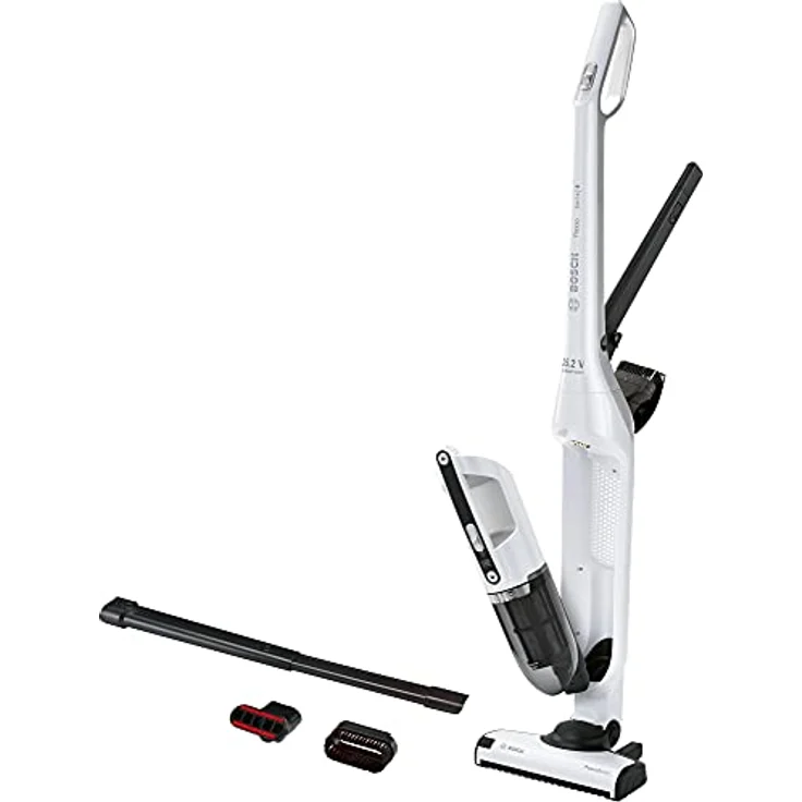 Bosch Serie 4 BBH32551 Staubsauger-elektrischer Besen Staubbeutel Metallisch, Weiß 0,4 l - Staubsauger & elektrische Besen (Staubbeutel, Metallisch, Weiß, 0,4 l, Trocken, Filterung, Batterie-Akku) – Bild 2