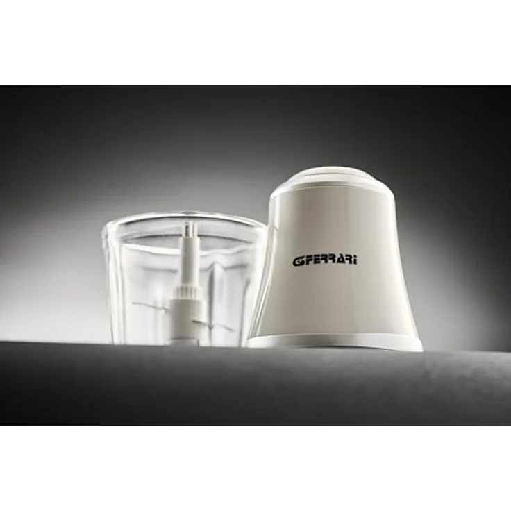 G3 Ferrari G20163 Zerkleinerer Vetromix, 500 W, 500 ml, Glasbecher, Pulsebetrieb, Edelstahlklingen, weiß – Bild 2