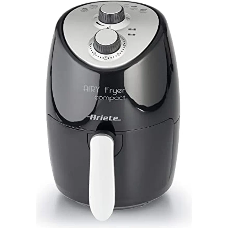 Ariete 4617, Airy Fryer Compact, Luftfritteuse, Fassungsvermögen 2 l, 1000 W, Temperatur max. 200 °C, Schwarz – Bild 1