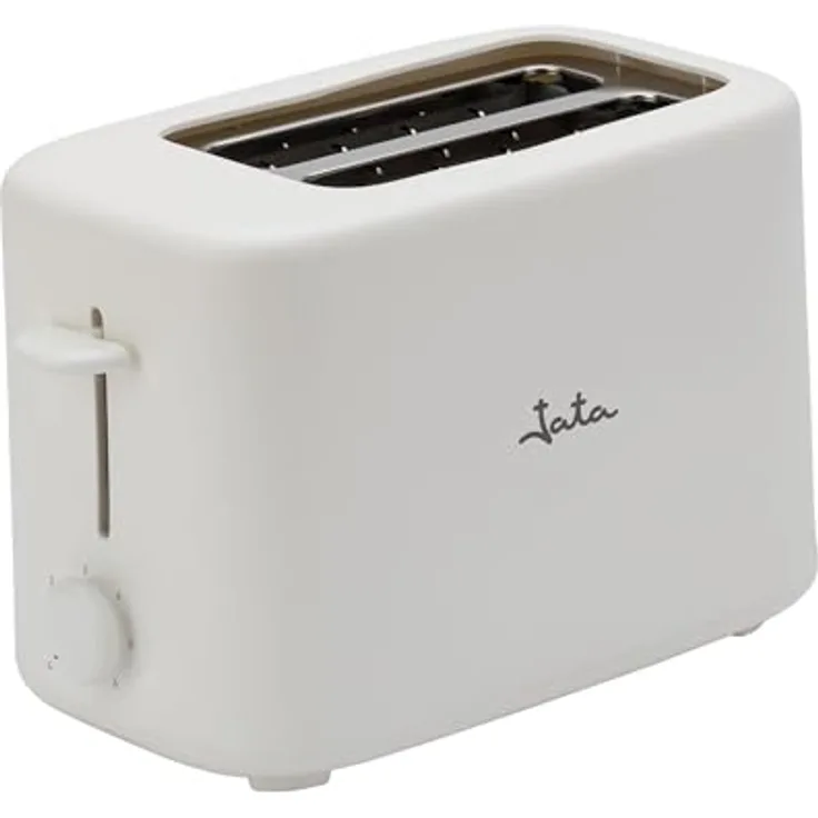 JATA JETT1048 Toaster mit 2 extra breiten Schlitzen, 6 Bräunungsstufen, Schutzdeckel, Krümelschublade, automatische Brotzentrierung, 750 W, einfache Reinigung, automatische Abschaltung