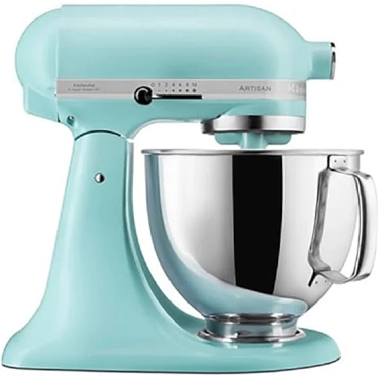 KitchenAid 5KSM125EMI, Standmixer 300 W mit 10 Geschwindigkeitsstufen, 4,8 l Edelstahl-Schüssel, Blau – Bild 1