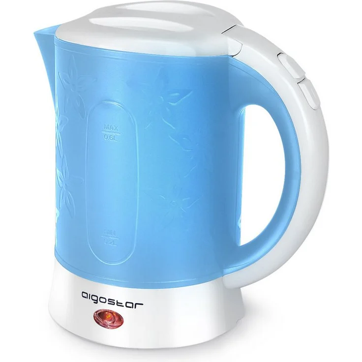 Aigostar Wasserkocher 0,6 L, kleiner BPA-freier Wasserkocher mit 2 Tassen und 2 Teelöffeln, ideal für Reisen und Camping