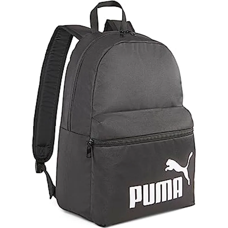 PUMA Phase Rucksack, Freizeitrucksack für Erwachsene mit Hauptfach und gepolsterten Schulterriemen, schwarz