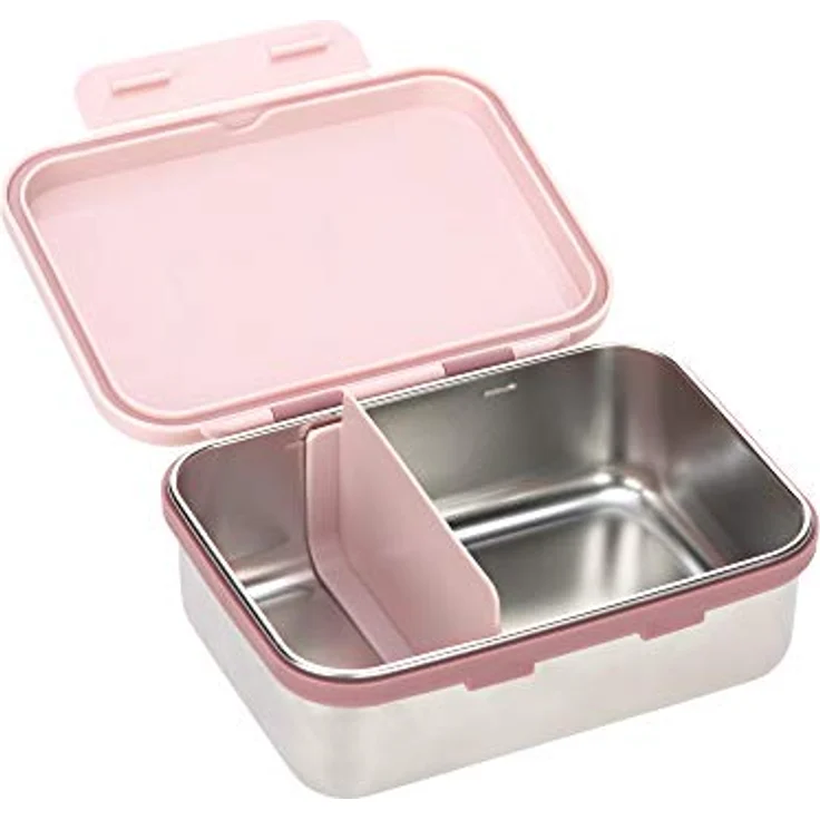 LÄSSIG Kinder Brotdose Edelstahl Lunchbox Frühstücksbox nachhaltig Kindergarten Schule/Adventure Tipi, – Bild 2