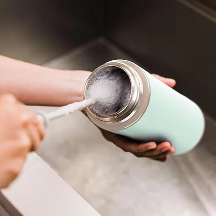 Ninja Thirsti Thermobecher to go, 530ml, auslaufsicherer Deckel, für heiße, kalte & kohlensäurehaltige Getränke, dreifach isoliert, Edelstahlflasche, Mint – Bild 5