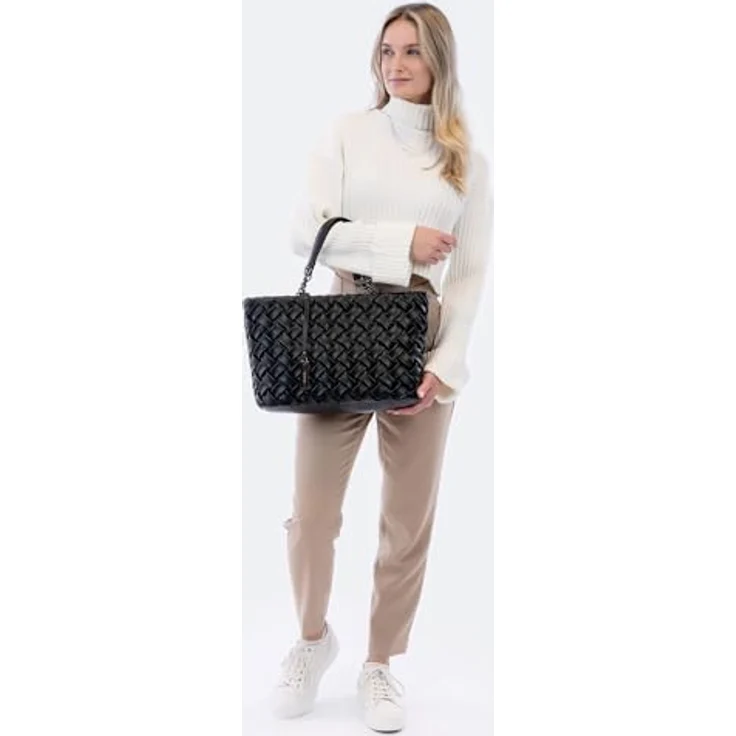 SURI FREY Shopper SFY Betty, für Damen in Flecht-Optik, Uni-Design und veganes Material – Bild 2