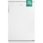 HEINRICHS Getränkekühlschrank 120L leise: 40db mit Gefrierfach(13L) Mini-Bar, Tisch-Kühlschrank, weiß