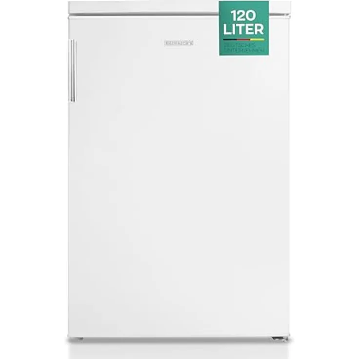 HEINRICHS Getränkekühlschrank 120L leise: 40db mit Gefrierfach(13L) Mini-Bar, Tisch-Kühlschrank, weiß