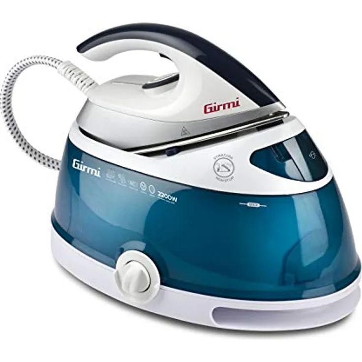 Girmi SS8000 Bügelsystem, Kunststoff, Blau - Professionelle Bügelung, Eisen mit Edelstahlplatte, leichte Reinigung
