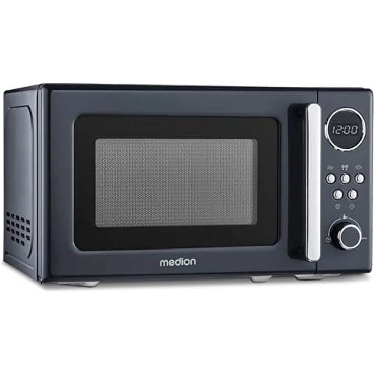Medion® Mikrowelle MD 15000 grau, 20 l, Retro-Design, 800 Watt, 5 Leistungsstufen – Bild 9