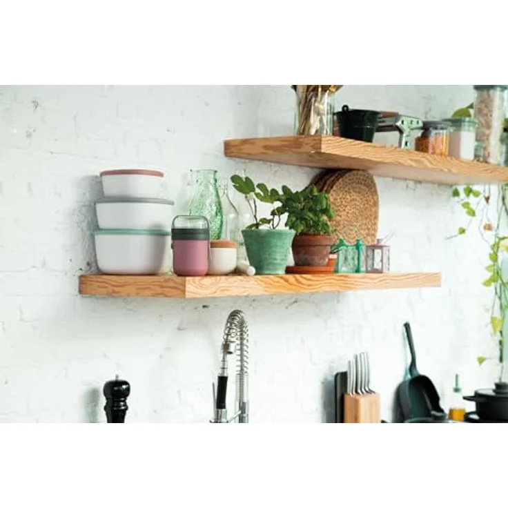 BergHOFF LEO 3er-Set Frischhaltedosen mit Deckel, spülmaschinenfest, mikrowellen- und gefriergeeignet, neutraler Ton – Bild 7