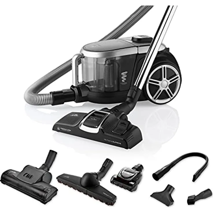 ETA Beutelloser Staubsauger I Stormy Electronic I 800W I 2.2 Liter Behälter I HEPA Filter I 72 dBa I Viel Zubehör I Bodenstaubsauger