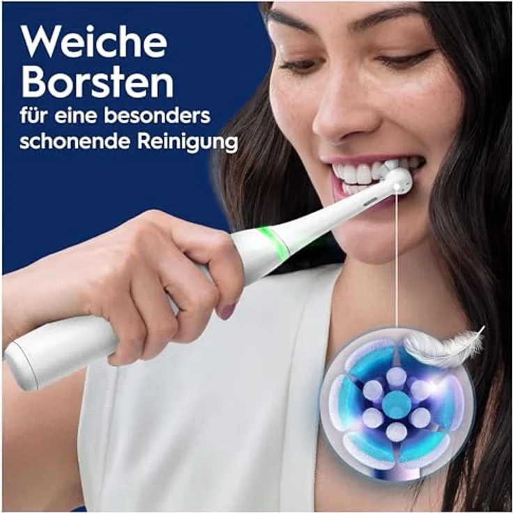 Oral-B iO Series 8N White Alabaster Elektrische Zahnbürste, 2 Aufsteckbürsten – Bild 4