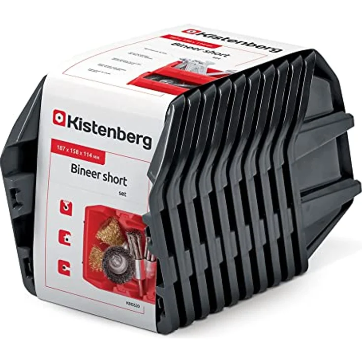 Kistenberg Aufbewahrungsbehälter-Set, 10-in-1 Vorratsdosen aus langlebigen Polymeren, stapelbar und wandhängend – Bild 5