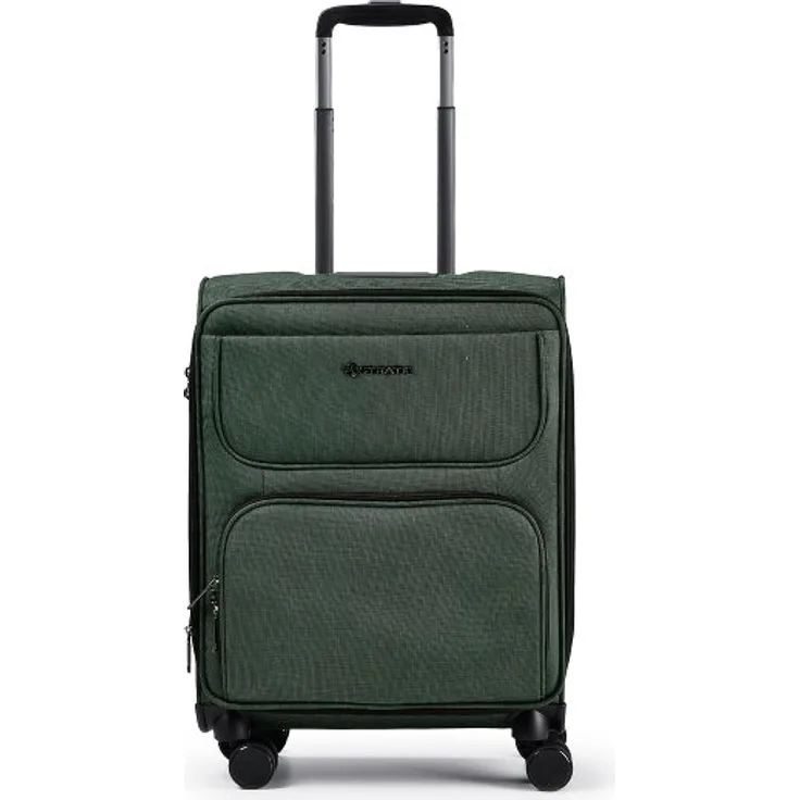 Stratic Bendigo Light Plus Kabinentrolley 54 cm, 4 Rollen, grün, 100% Polyester, handgepäcktauglich