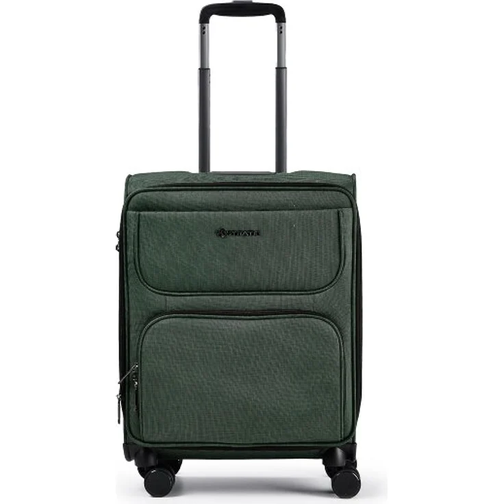 Stratic Bendigo Light Plus Kabinentrolley 54 cm, 4 Rollen, grün, 100% Polyester, handgepäcktauglich