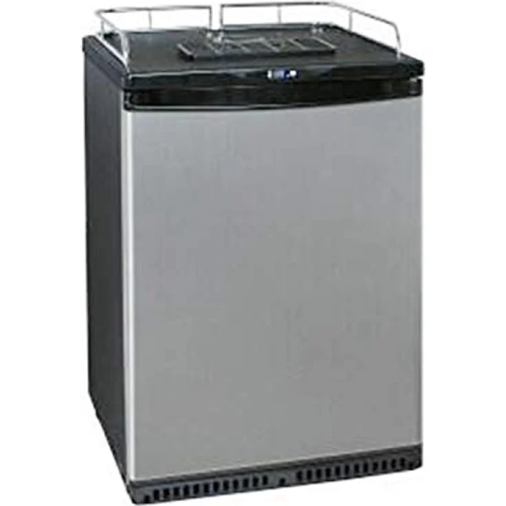 ich-zapfe Bierzapfanlage Fasskühlschrank KegMasterЕ, u.a. inkl. Schanksäule und Kompensatorhahn, 214l Volumen, schwarz – Bild 2