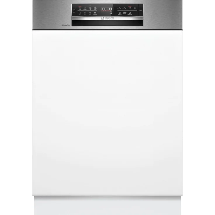 Bosch SMI6ECS10E, teilintegrierter Geschirrspüler, 60 cm, Edelstahl, 14 Maßgedecke, A Energieeffizienzklasse, 8 Programme, Home Connect-fähig