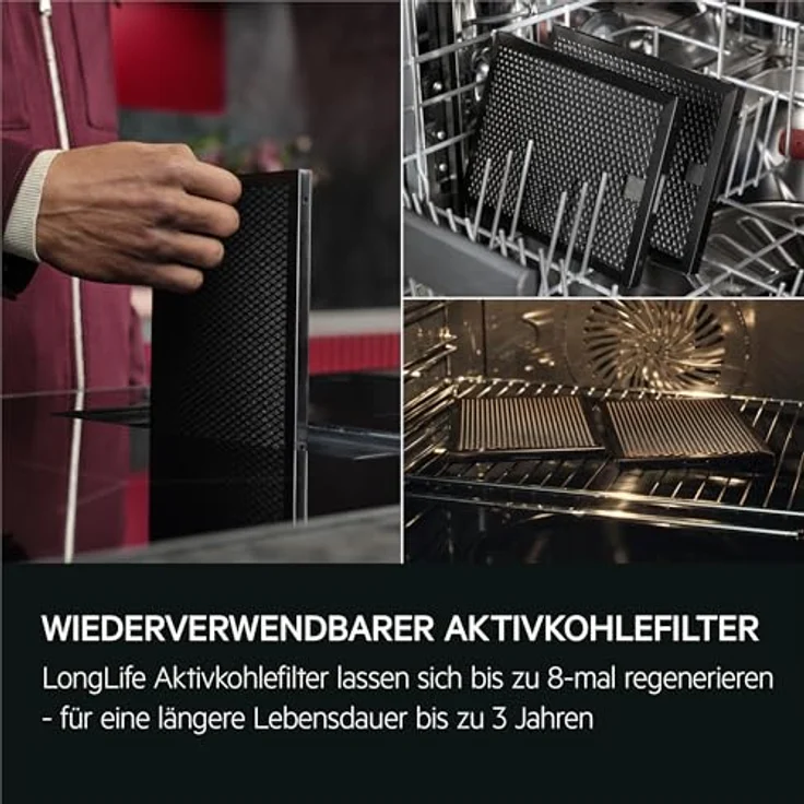 AEG TH84CB0BSZ, autarkes 83 cm Induktions Kochfeld mit 4 Zonen und integriertem Dunstabzug – Bild 13