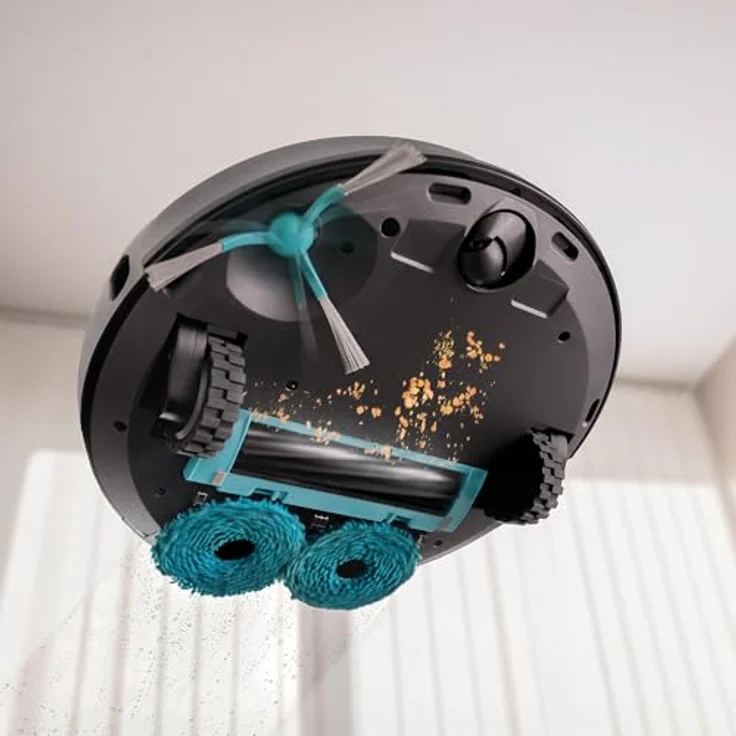 Cecotec Conga 9990 AI Spin Revolution Supreme Home, Saugwischroboter mit 10.000 Pa, Laser-Navigation, Selbstentleerungsstation, Smartphone-Steuerung, schwarz – Bild 5