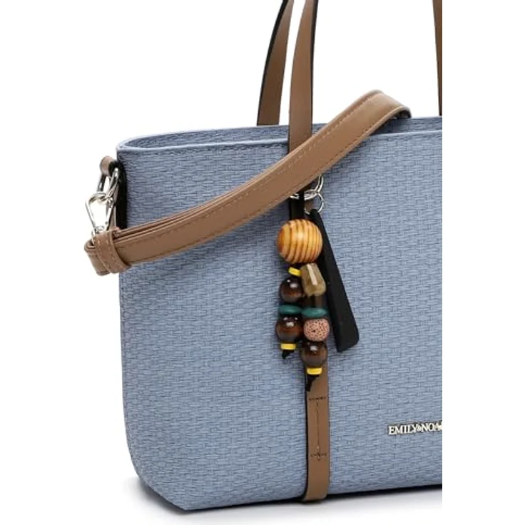 EMILY & NOAH Shopper E&N Johanna, Damenhandtasche mit geprägter Oberfläche, abnehmbarer Umhängeriemen, schwarz – Bild 6