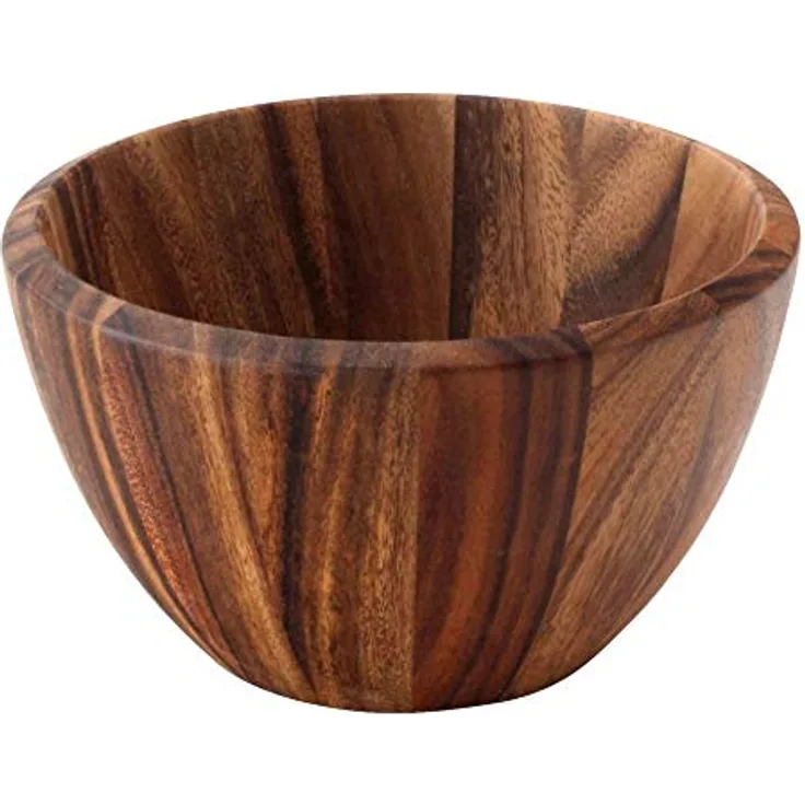 Continenta Holzschüssel, Obstschale, Holzschale aus Akazien-Kernholz in Edel Ausführung, wunderschöne Holz-Musterung, Größe: Ø 25 x 14,5 cm