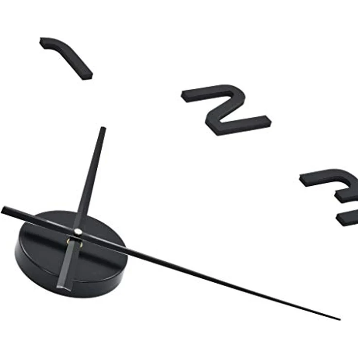 vidaXL 3D Wanduhr Modernes Design 100cm XXL Schwarz Deko Wand Uhr Wandtattoo – Bild 5
