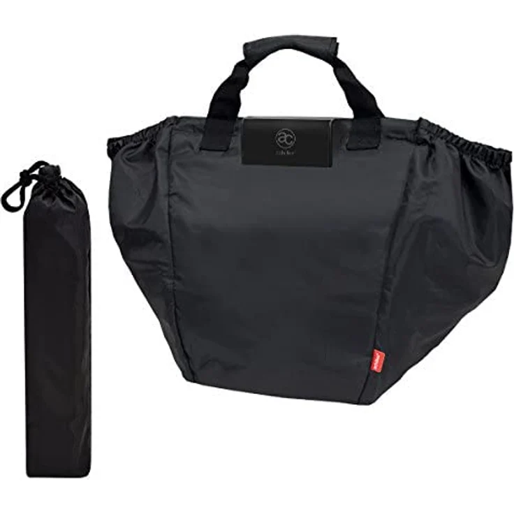 achilles Einkaufswagentasche faltbar, Einkaufstasche zum Einhängen, Shopper, Schwarz, 54 cm x 35 cm x 39 cm – Bild 4
