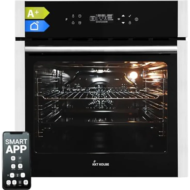 KKT KOLBE EB8313HC, Einbaubackofen 60 cm mit 70L, 2,8kW, Pizzafunktion, Teleskopauszug, Grill, Umluft, Heißluft, Automatik-Timer, Smart WiFi App und WLAN