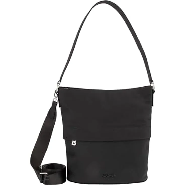 Bogner Maxon Schultertasche, 24 cm schwarz aus 100% Nylon, kompakt und stylish