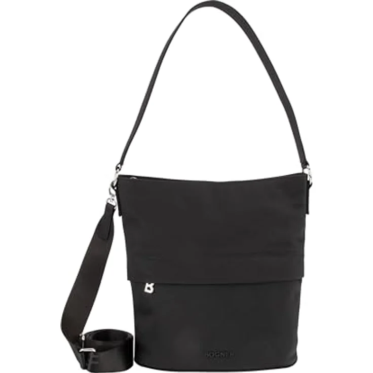 Bogner Maxon Schultertasche, 24 cm schwarz aus 100% Nylon, kompakt und stylish – Bild 1
