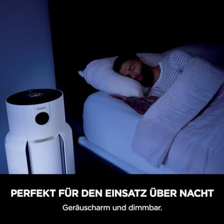 Shark HP3000 NeverChange5 Luftreiniger MAX: Große Räume bis 130 m², HEPA-Filter hält 5 Jahre, fängt 99,97 Prozent Allergene ein (Staub, Pollen, Tierhautschuppen), Auto-Modus, Leise, LED-Anzeige, Weiß HP300EU – Bild 4