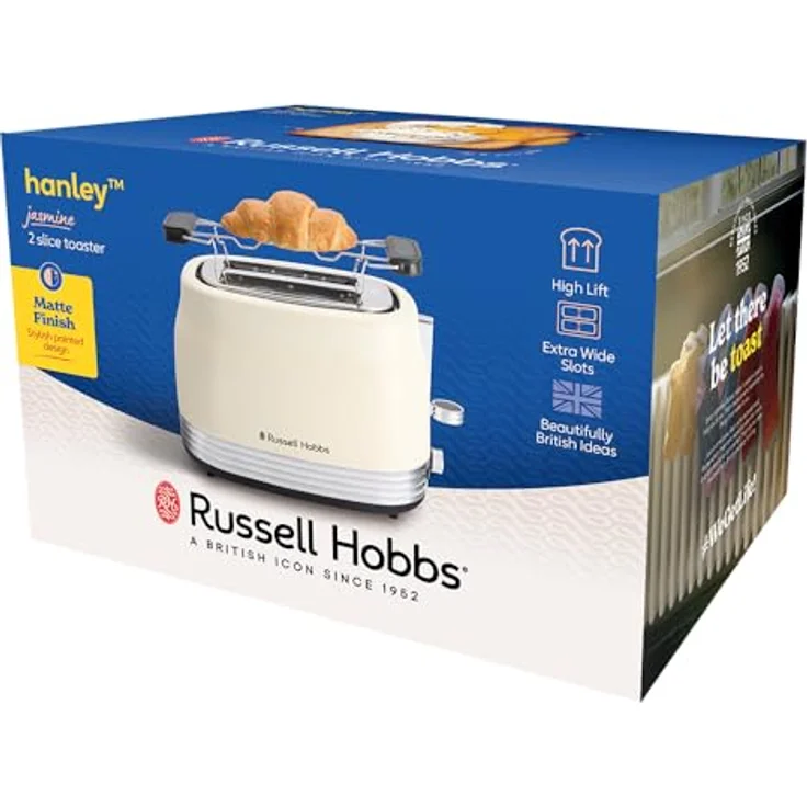 RUSSELL HOBBS Toaster Hanley Jasmine 28650-56, 2-Schlitz Toaster in Creme mit 900 W, Hebefunktion und 6 Bräunungsstufen – Bild 10
