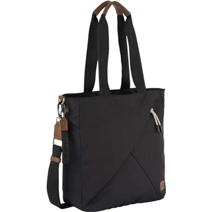 camel active Shopper Aurum, mittelgroße Einkaufstasche aus recyceltem, robustem Nylon, leichtgewichtig mit feinen Details und altsilberfarbenen Beschlägen – Bild 1