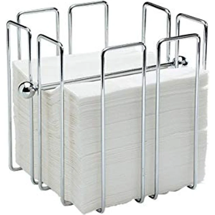 APS 11765 WIRE Metallserviettenhalter mit Gewicht für 50 Servietten, 19 x 19 x 19 cm – Bild 4