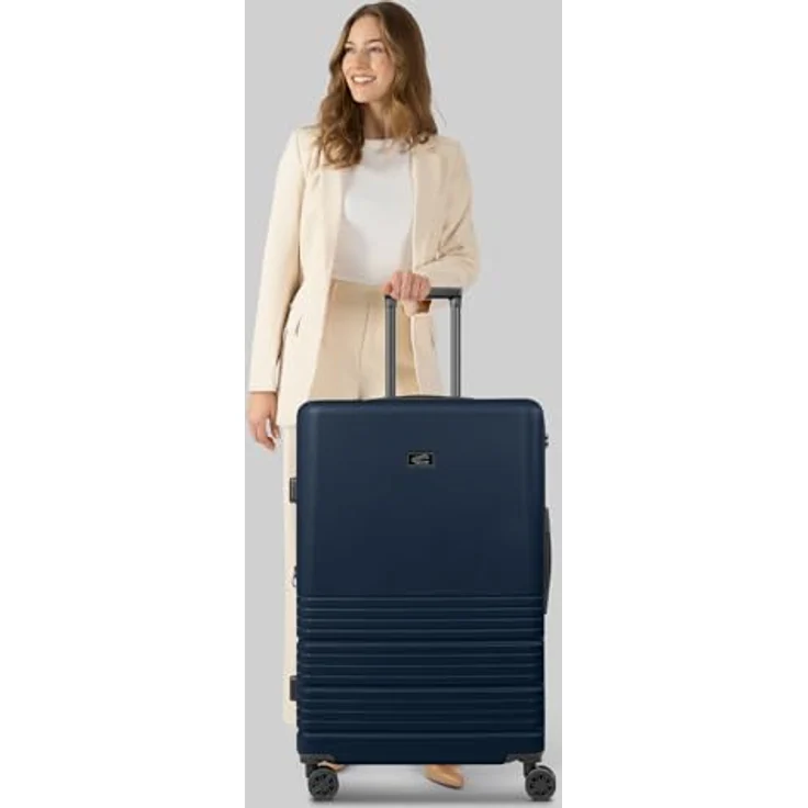camel active Hanoi Serie XL Trolley, großer Hartgepäck Check-in Koffer 47 x 30 x 78 cm, 99 Liter Volumen, 4 Doppelrollen, Zahlenschloss, aus robustem Polycarbonat für Damen und Herren – Bild 5